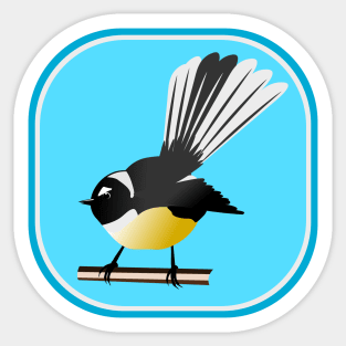 Fantail New Zealand Bird Sticker